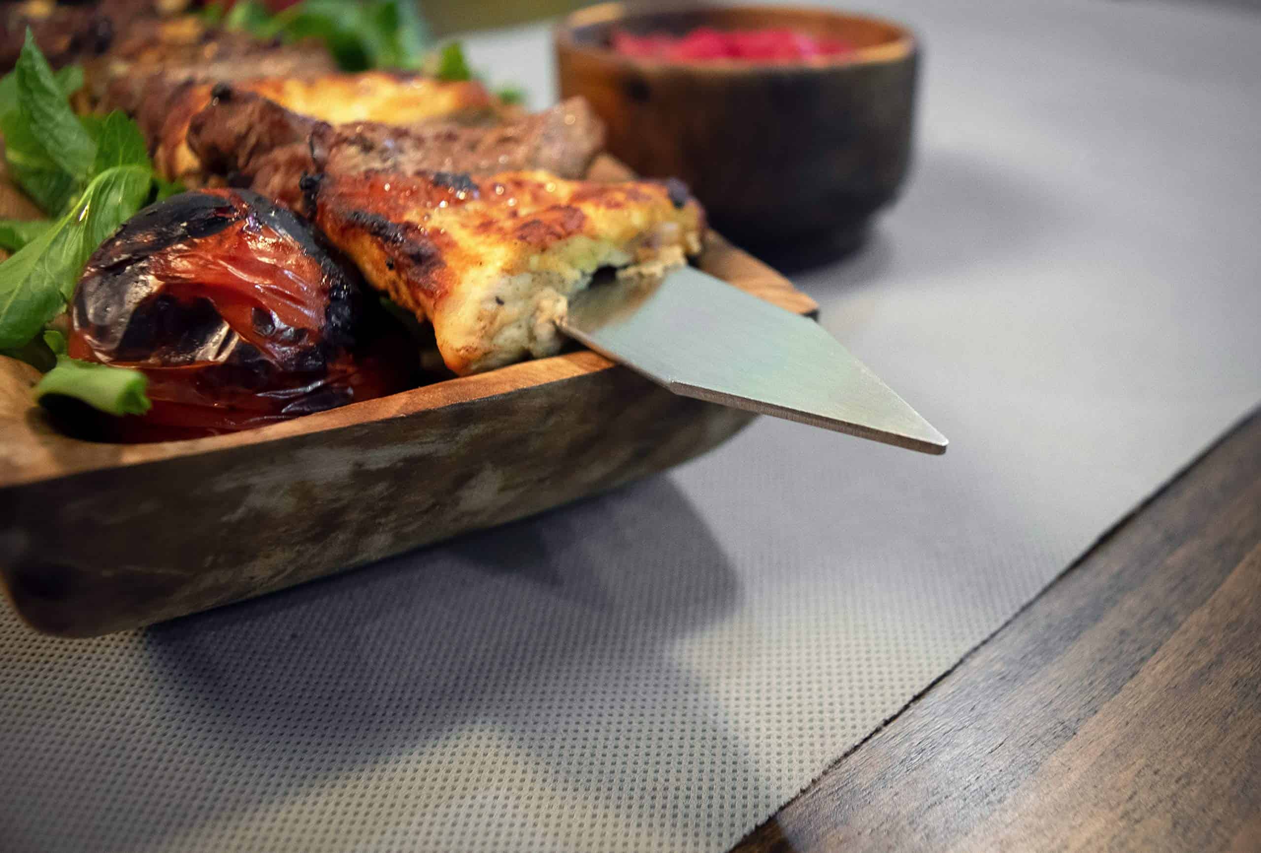 + HOM 6 Brochetas Planas de 1" de Ancho, Acero Inoxidable, - Imagen 6