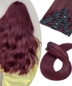 Extensiones de Cabello Clip en Cabello Humano Real 8pcs 14