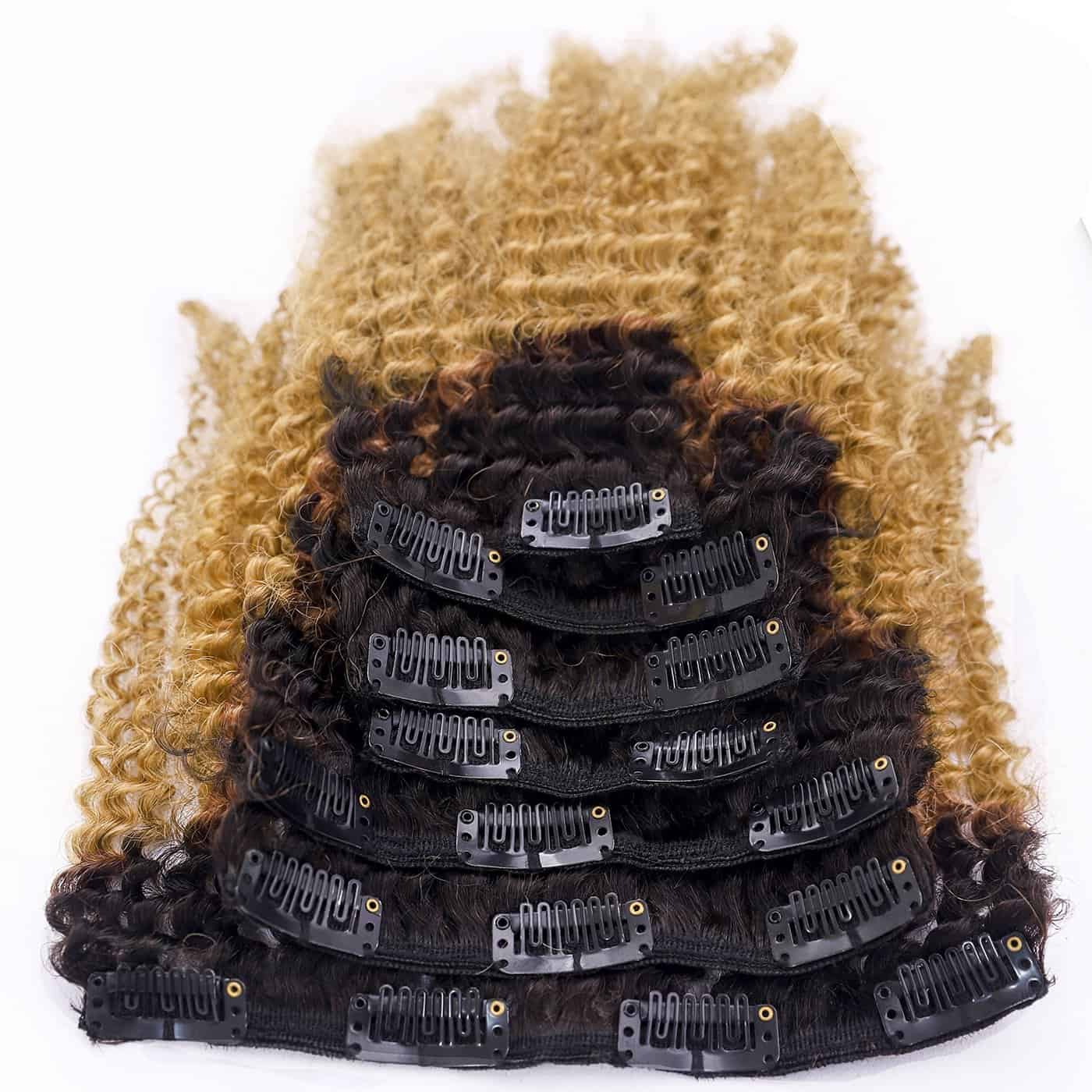 Loxxy Afro Kinky Curly Clip In Hair Extensions Remy Human - Imagen 8