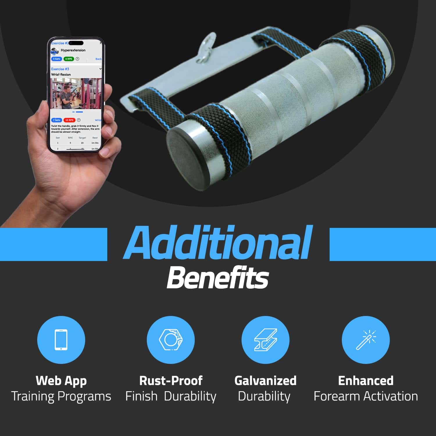 Manija para ejercicios de arm wrestling de Elymays - Manija - Imagen 9