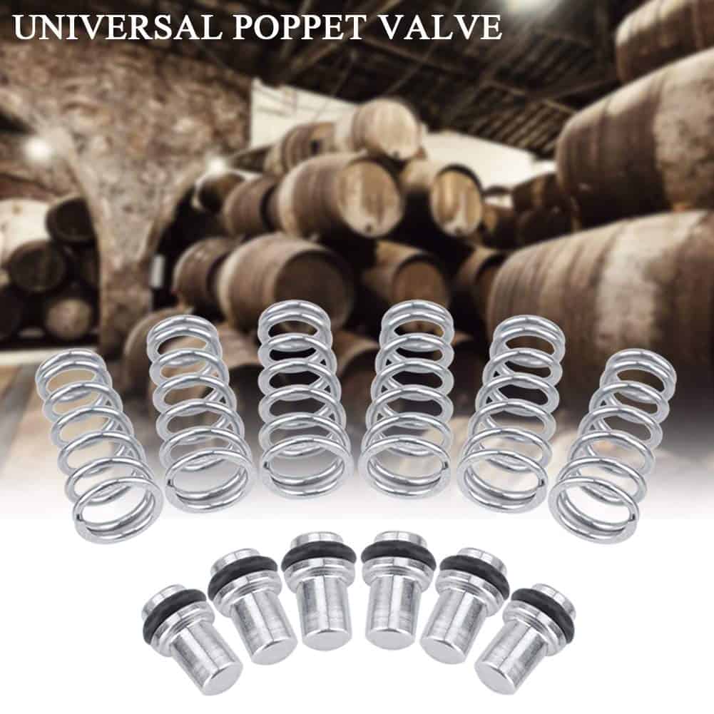 Fdit 6Pcs Válvula de Poppet Universal de Resorte de - Imagen 5