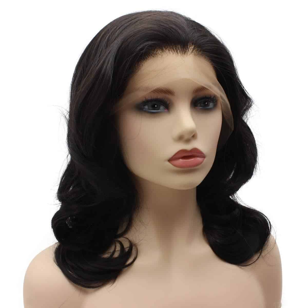 Pelucas de Encaje Frontal Sintético Resistente al Calor