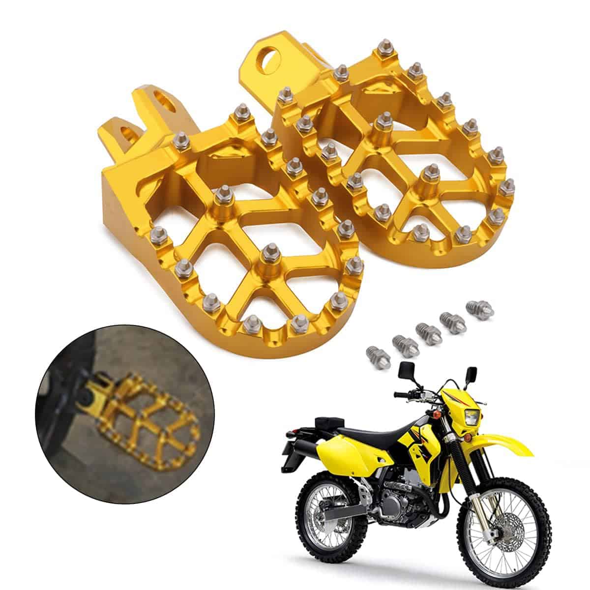 AnXin Reposapiés para Motocicleta Todo Terreno CNC Pedales