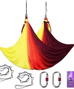 Hamacas de Yoga Aéreo L:5M W:2.8M Juego de Columpio de Seda