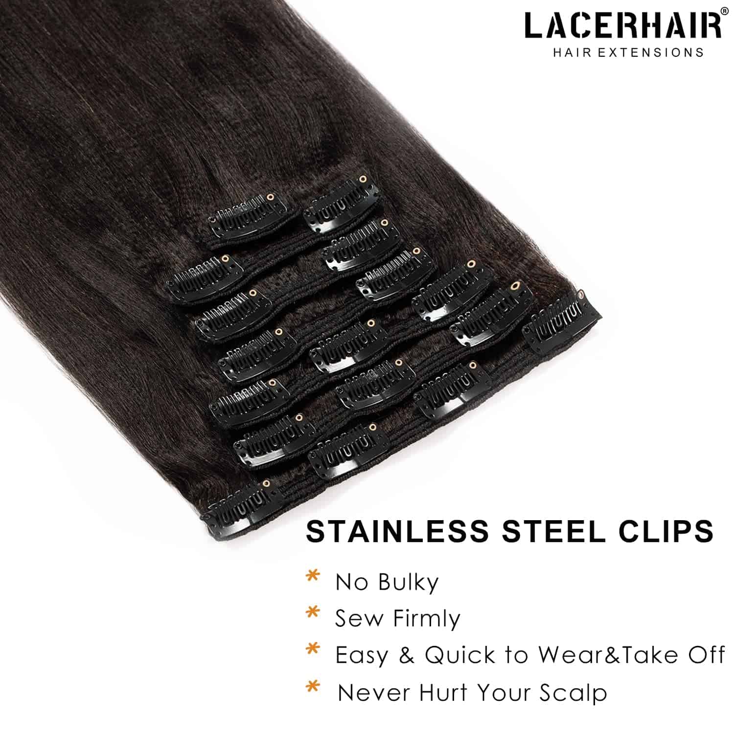 Extensiones de Cabello Clip Yaki Liso Ligero Lacer, Color - Imagen 5