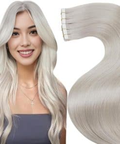 Extensiones de Cabello Humano con Adhesivo Rubias LaaVoo