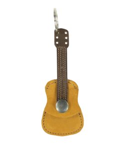 Porta Púas de Guitarra de Cuero Hide & Drink con Llavero,