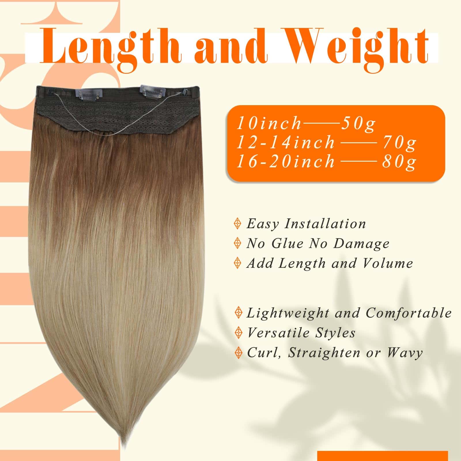 Extensiones de Cabello con Cable Invisible Fshine de - Imagen 6