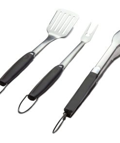 Set de herramientas de barbacoa de acero inoxidable de 3