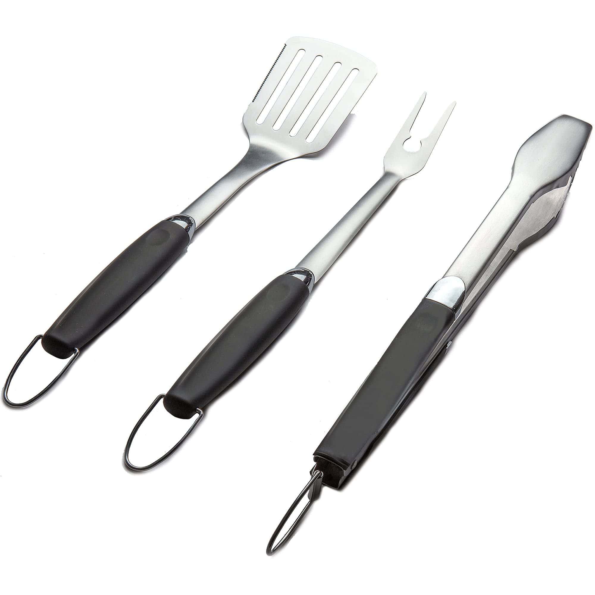 Set de herramientas de barbacoa de acero inoxidable de 3