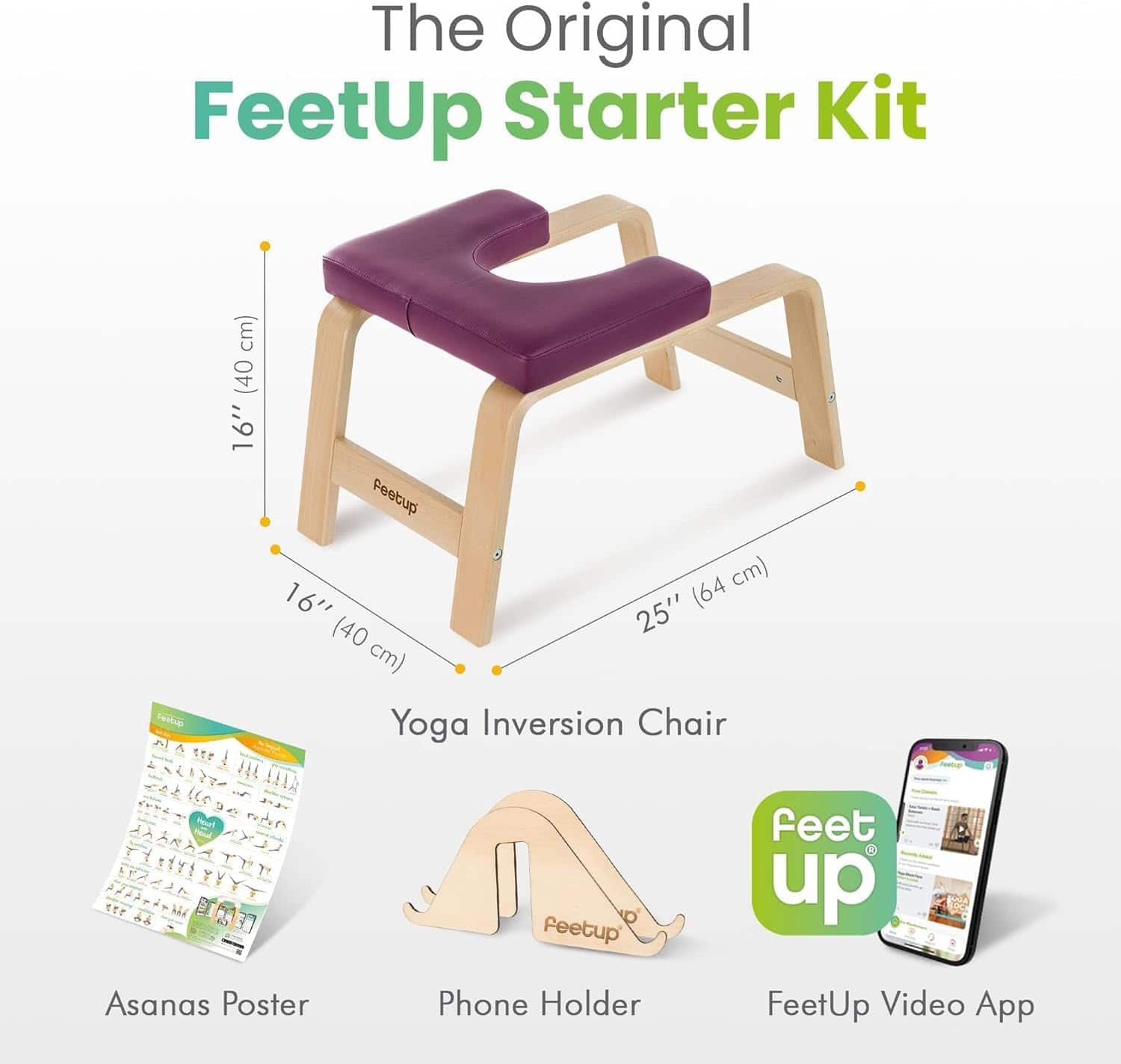FeetUp - Banco de Yoga para Paradas de Mano, Entrenador - Imagen 3