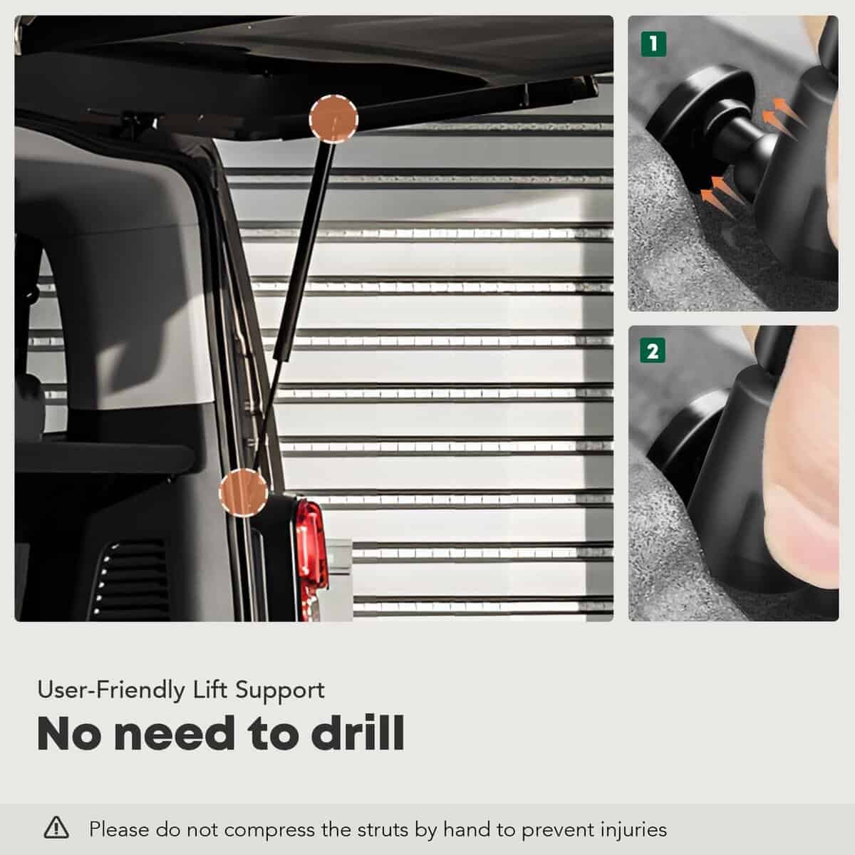 1pc Soporte de Elevación de Capó Delantero a Gas Compatible - Imagen 10