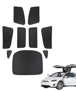 Conjunto de 9 sombrillas magnéticas para ventanas laterales