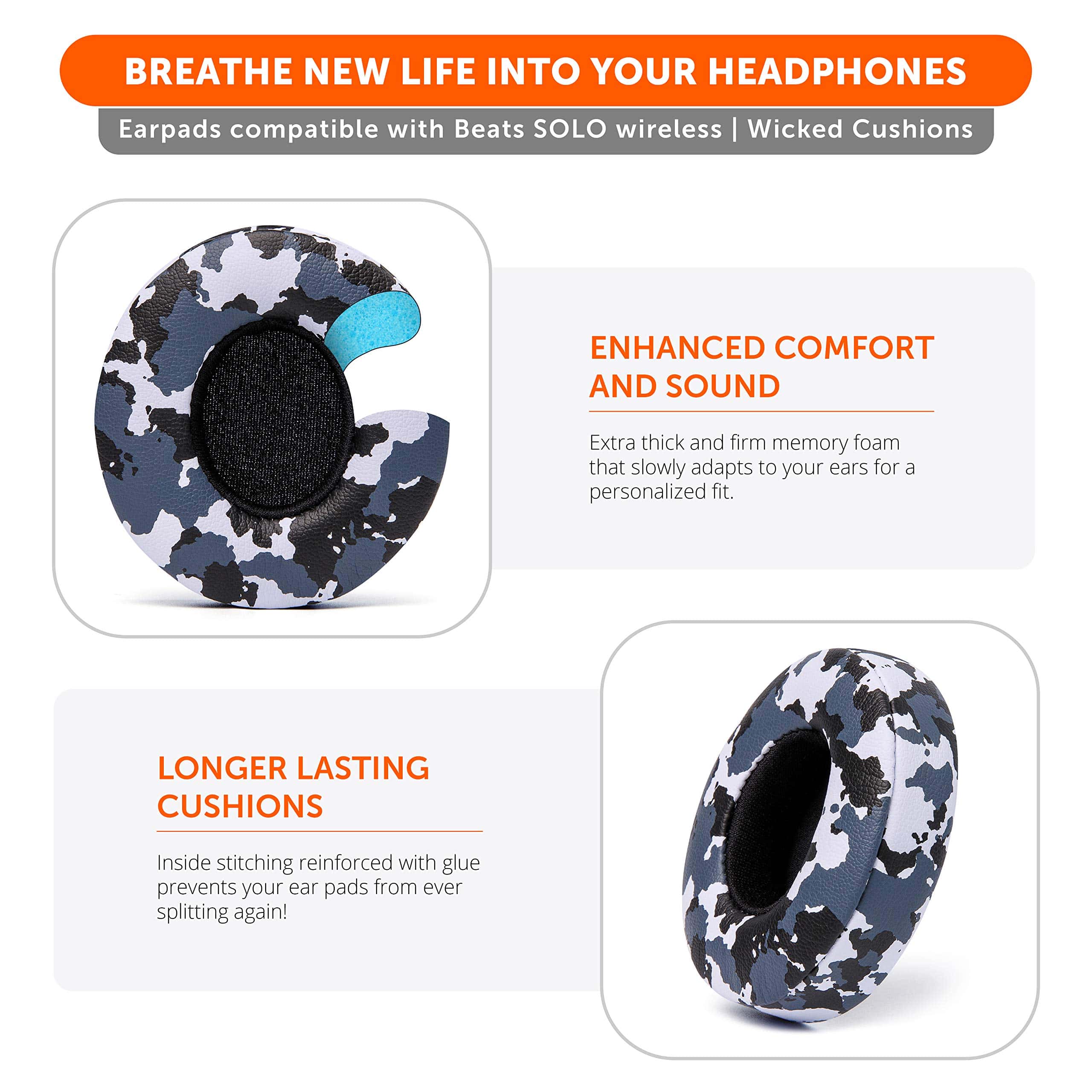 Almohadillas extra gruesas de repuesto para Beats Solo 2 & - Imagen 5