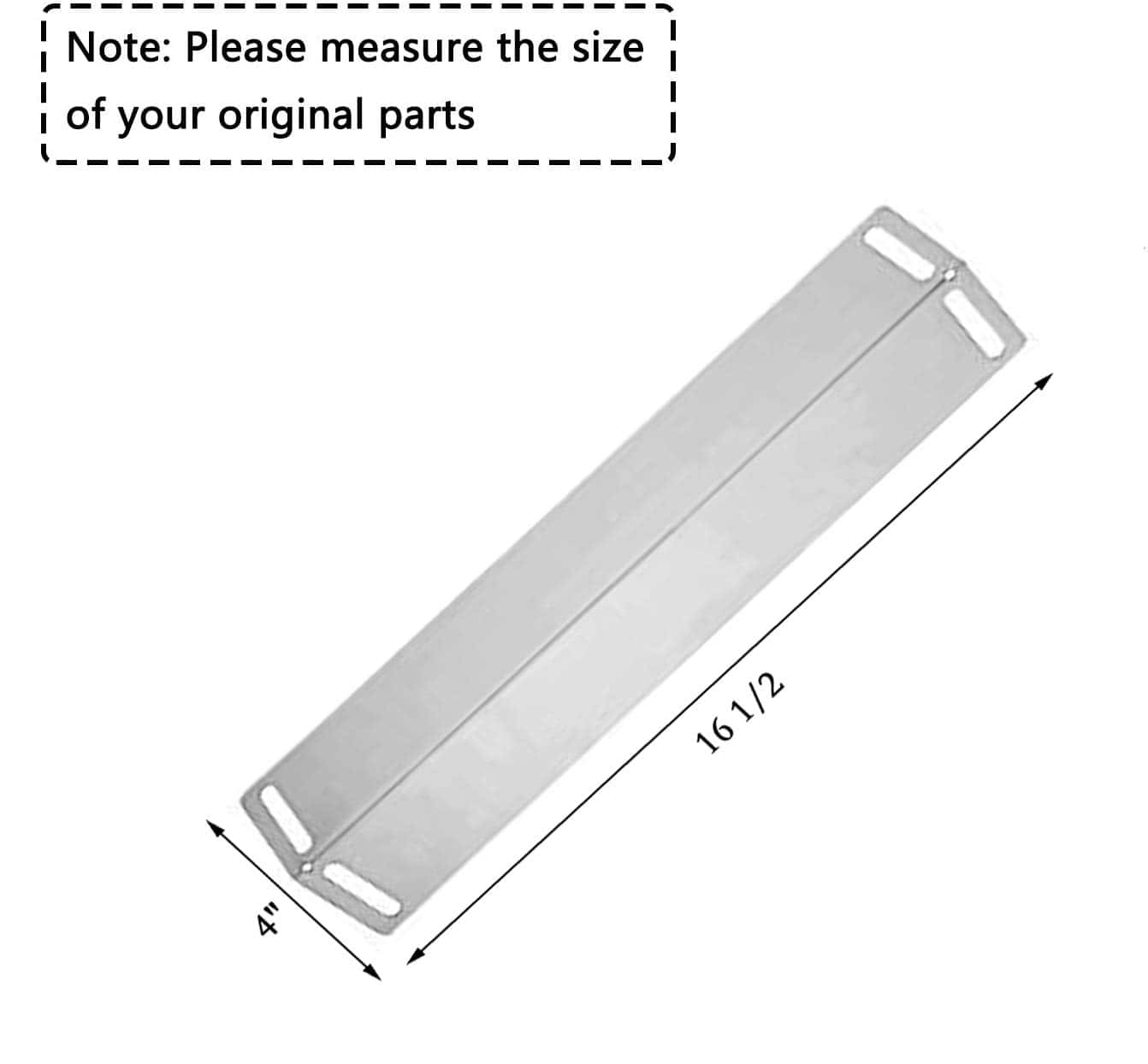 SN2151(4-Pack) Placa de Calor de Acero Inoxidable de 16 - Imagen 3