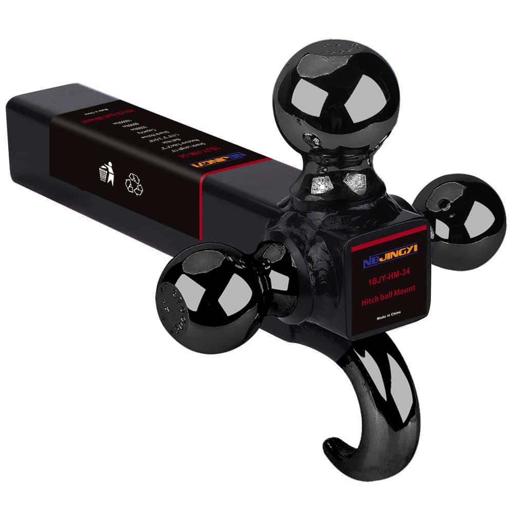 NBJINGYI 2" Soporte de bola de remolque Tri Ball Mount con