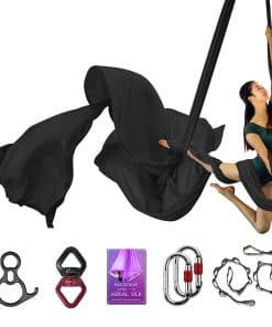 Set de Equipo de Aerial Silks Deluxe para Aerial Yoga,