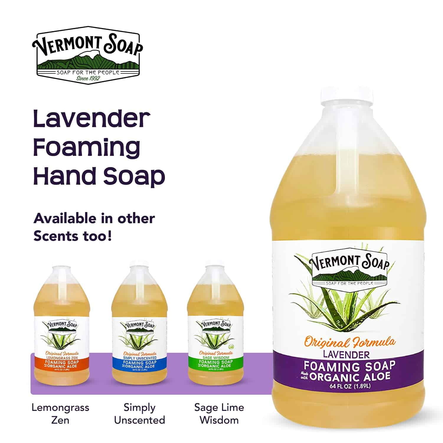 VERMONT SOAP Jabón de Espuma para Manos Orgánico de Lavanda - Imagen 7