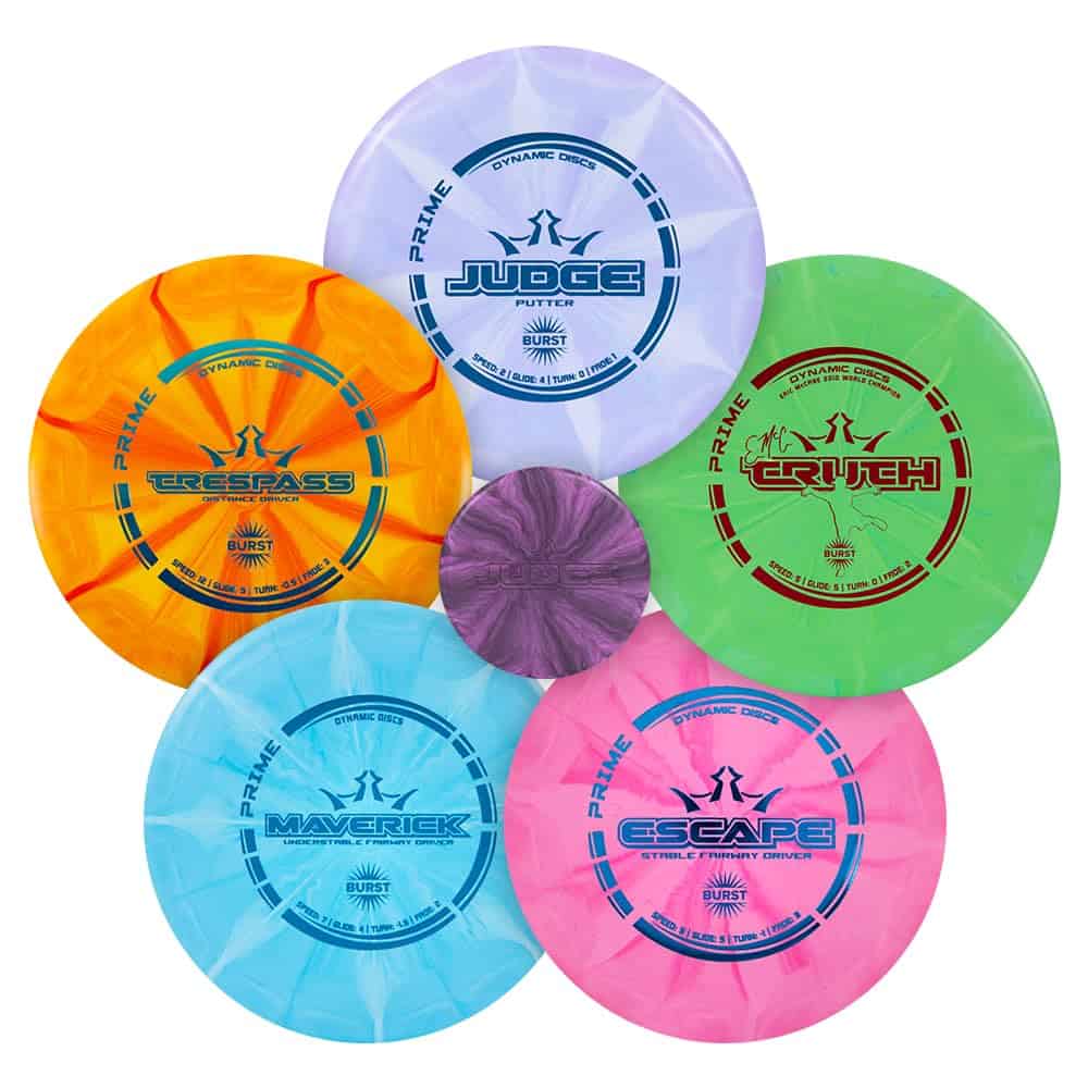 Set de 5 Discos de Golf Dynamic Discs Prime Burst | Incluye