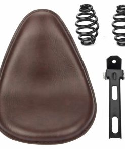 Asiento Solo de Motocicleta de Cuero con Resortes y Kit de