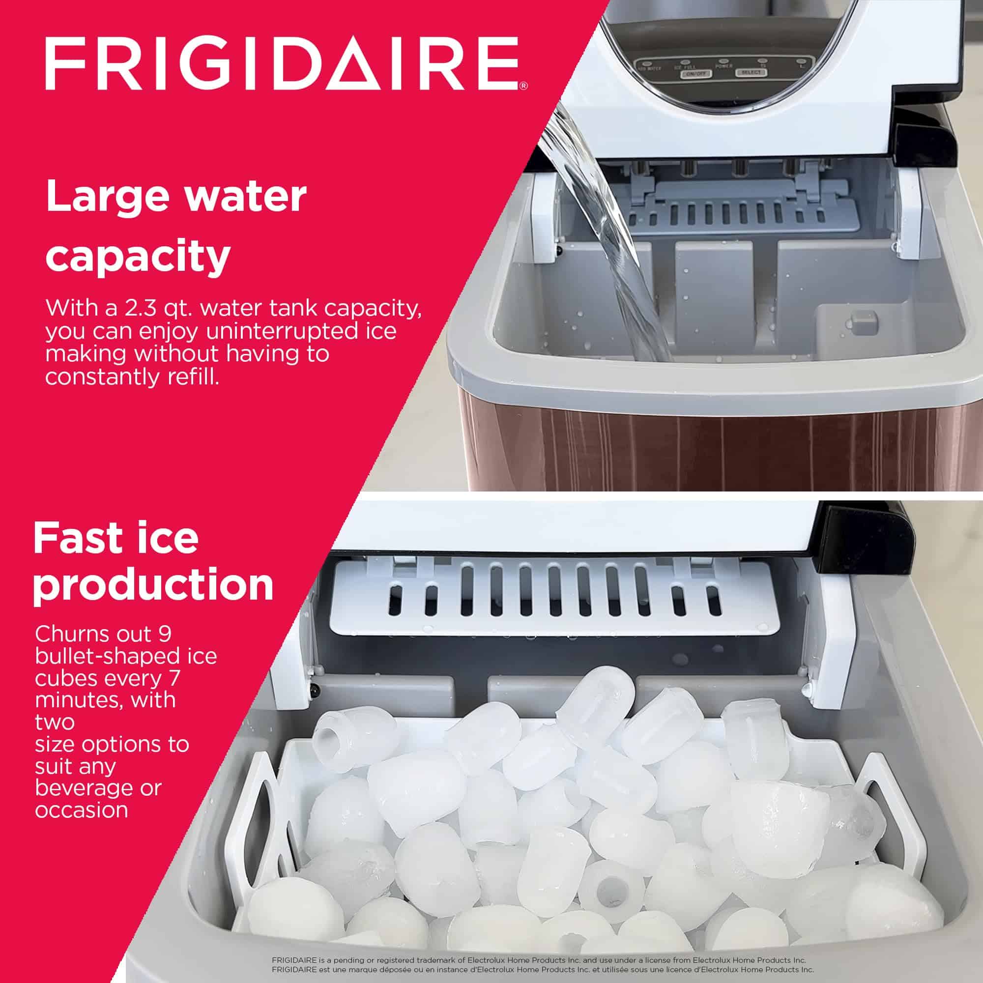 Máquina Frigidaire - Fabricadora de Hielo de Acero - Imagen 5