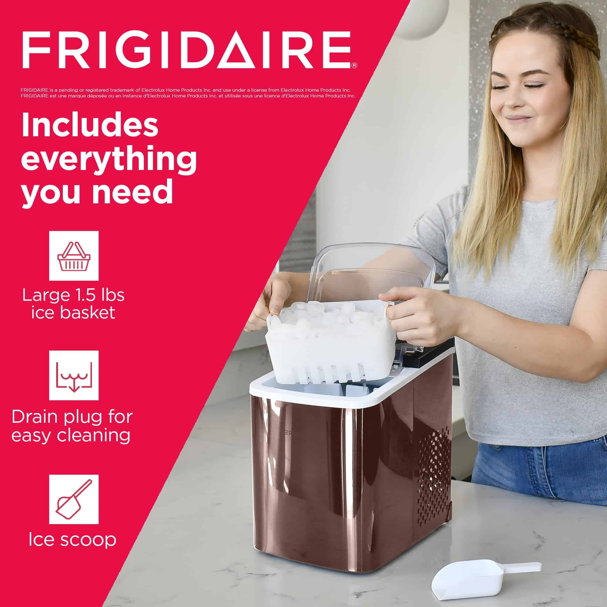 Máquina Frigidaire - Fabricadora de Hielo de Acero - Imagen 6