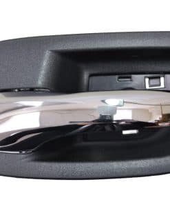 Manija interior de la puerta, cromada con palanca negra y