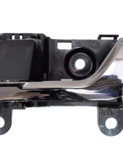 Manija interior de la puerta, cromada con perilla negra -