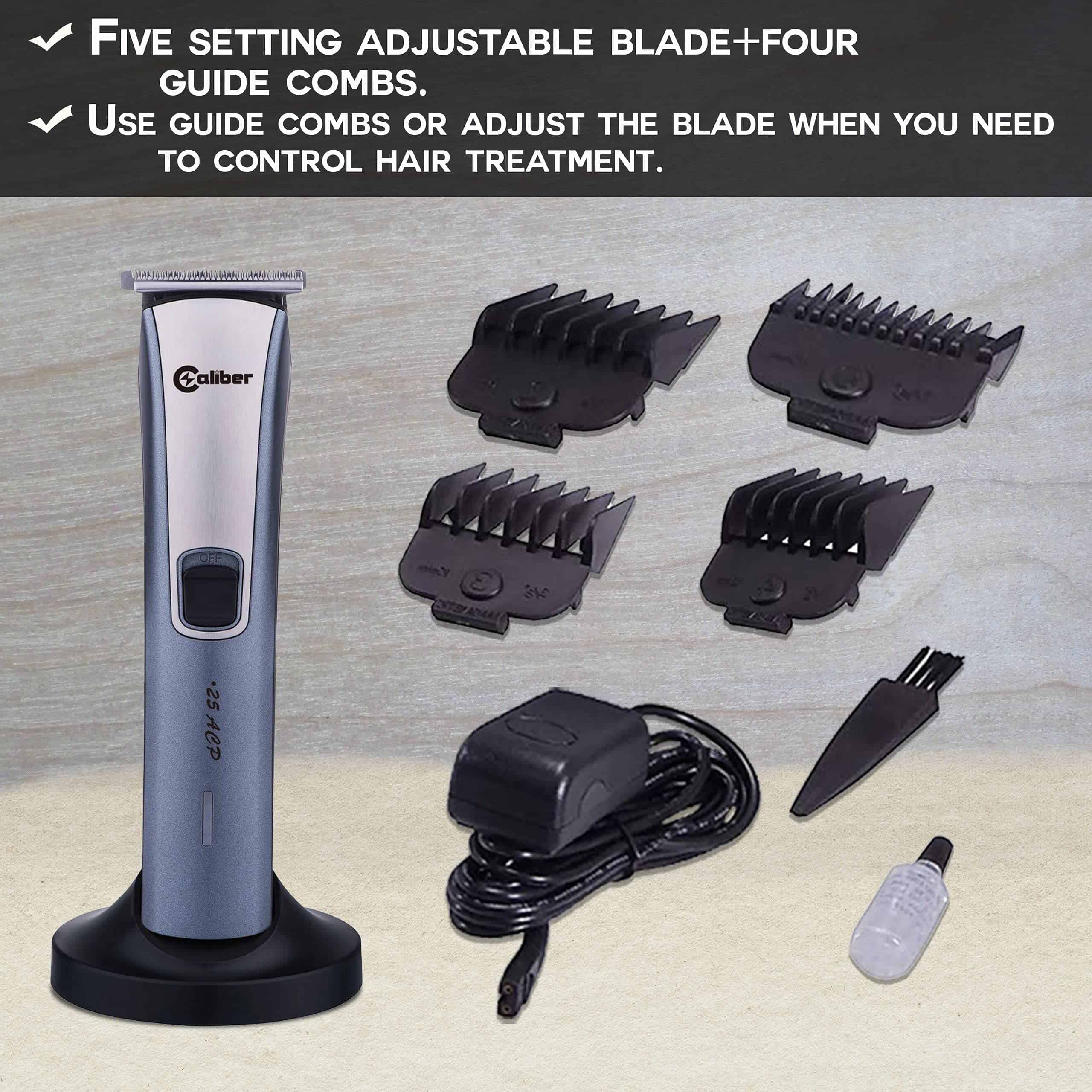 Cortadora de cabello y barba profesional Caliber .32 ACP - - Imagen 6