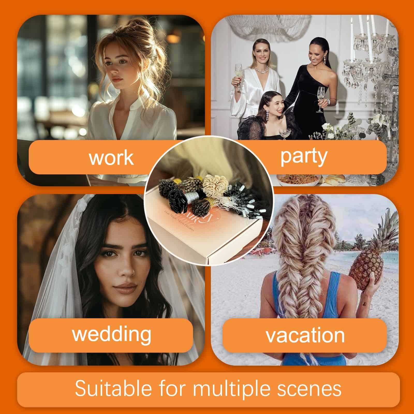 Extensiones de cabello Sunny Hair U Tip de cabello humano - Imagen 6