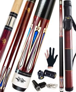 Taco de billar de dos piezas Tai ba + Estuche rígido, Punta