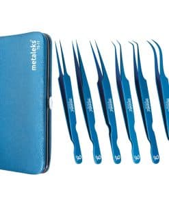 Metaleks 6PCS Pinzas para Extensiones de Pestañas en