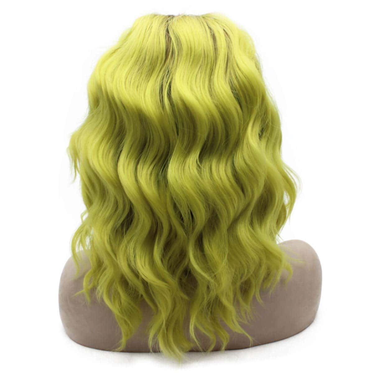 Peluca Ombre Amarilla hasta los Hombros Mxangel de Encaje - Imagen 5