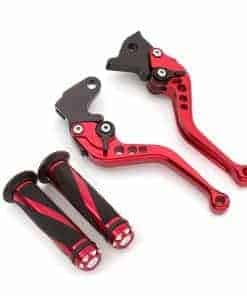 Juego de palancas de embrague y freno para -Rojo