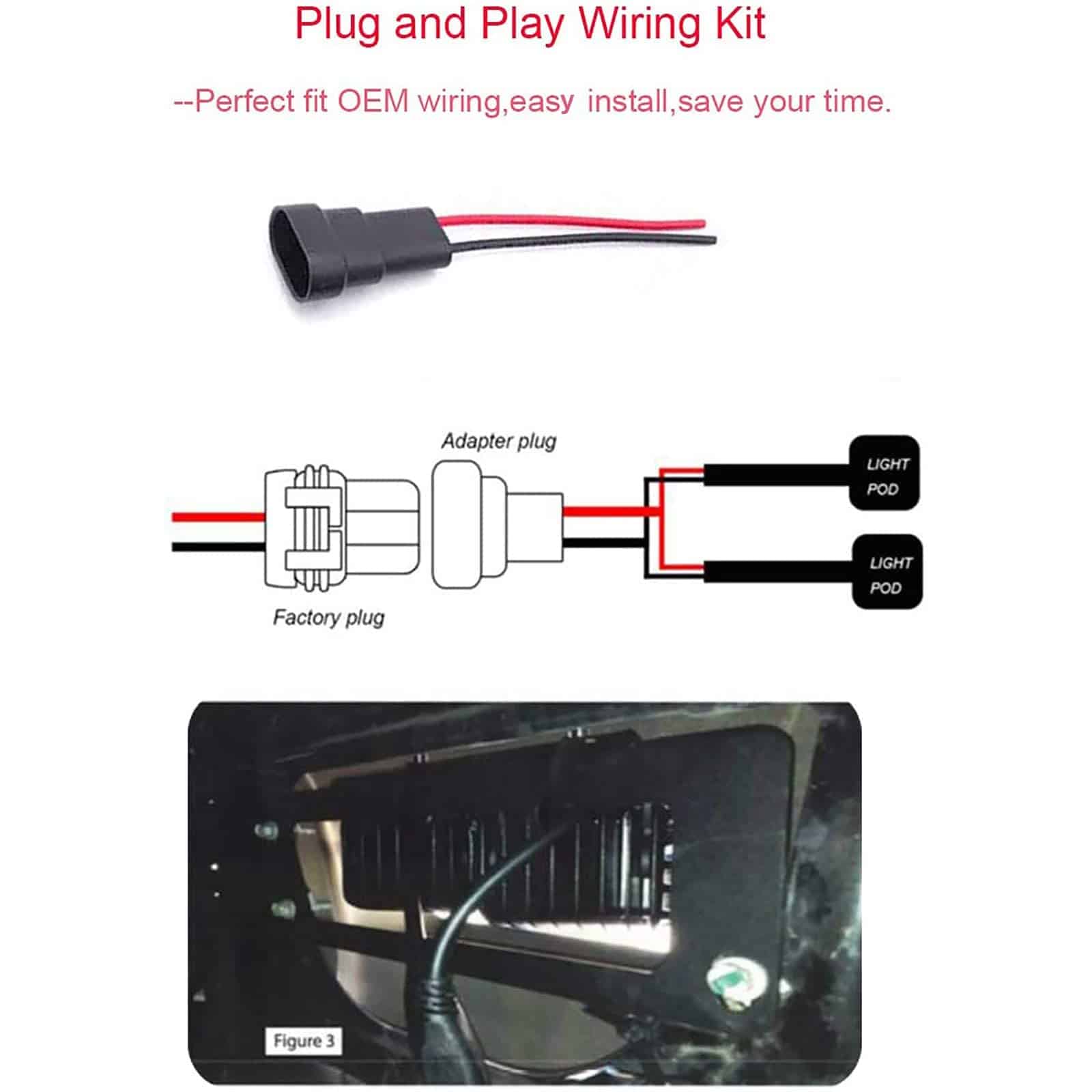 4x 3 Inch 24W Dually Luces LED de Niebla con Enchufe de - Imagen 9