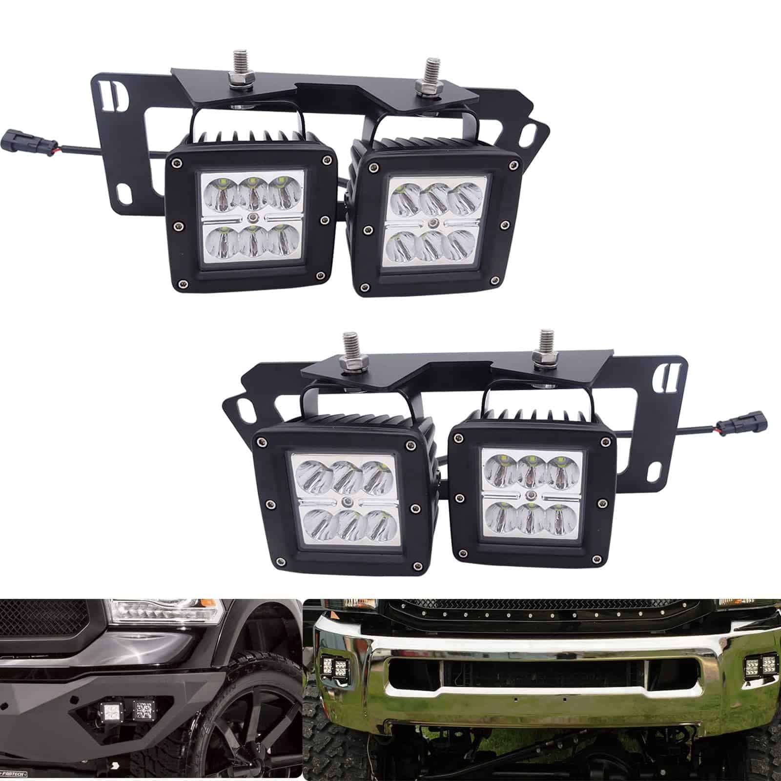4x 3 Inch 24W Dually Luces LED de Niebla con Enchufe de - Imagen 3