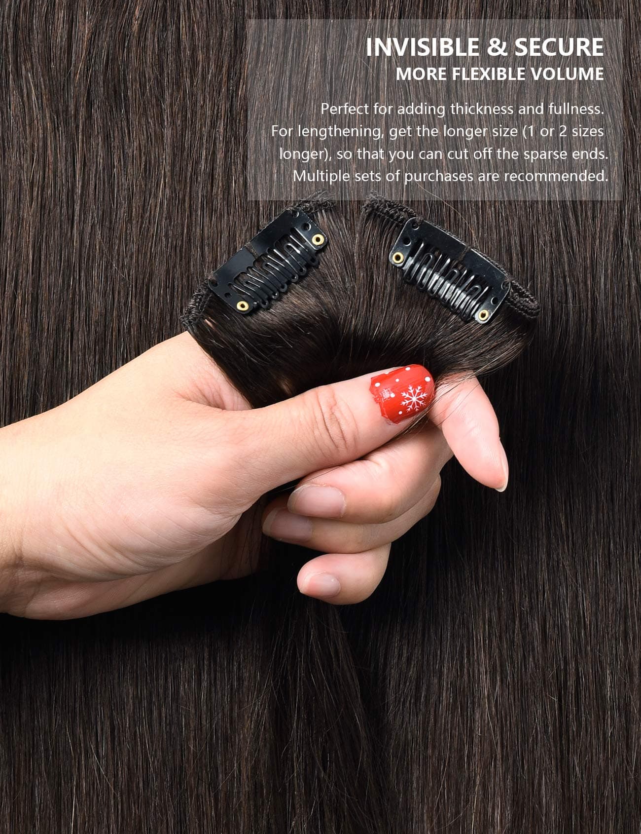 Extensiones de Cabello Clip en Forma de Brotes de Rosa Pelo - Imagen 5