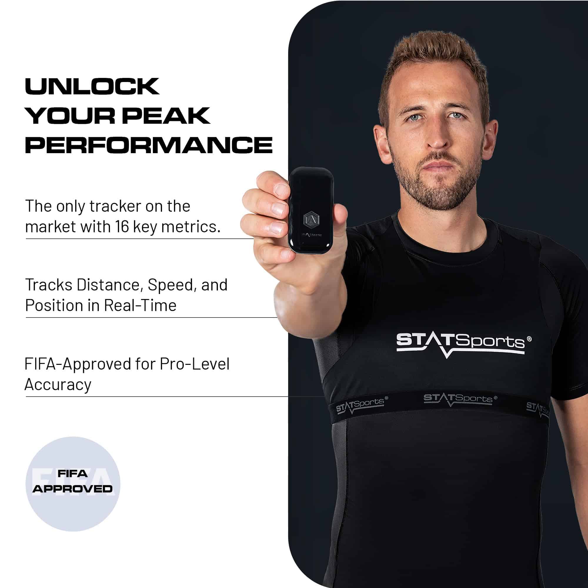 Chaleco Rastreador de Fútbol STATSports APEX -Negro - Imagen 3