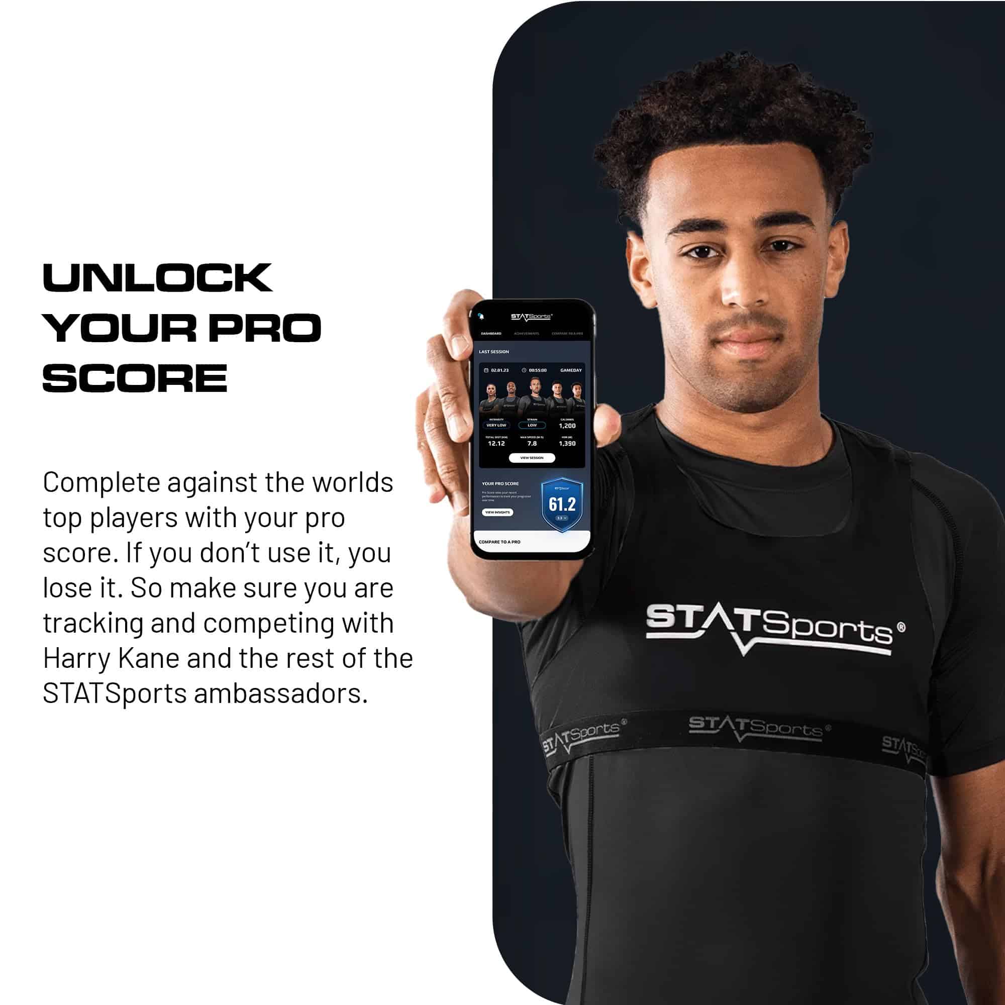 Chaleco Rastreador de Fútbol STATSports APEX -Negro - Imagen 7