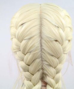 Melody Wig 613# Peluca Sintética de Trenza Rubia Amarilla