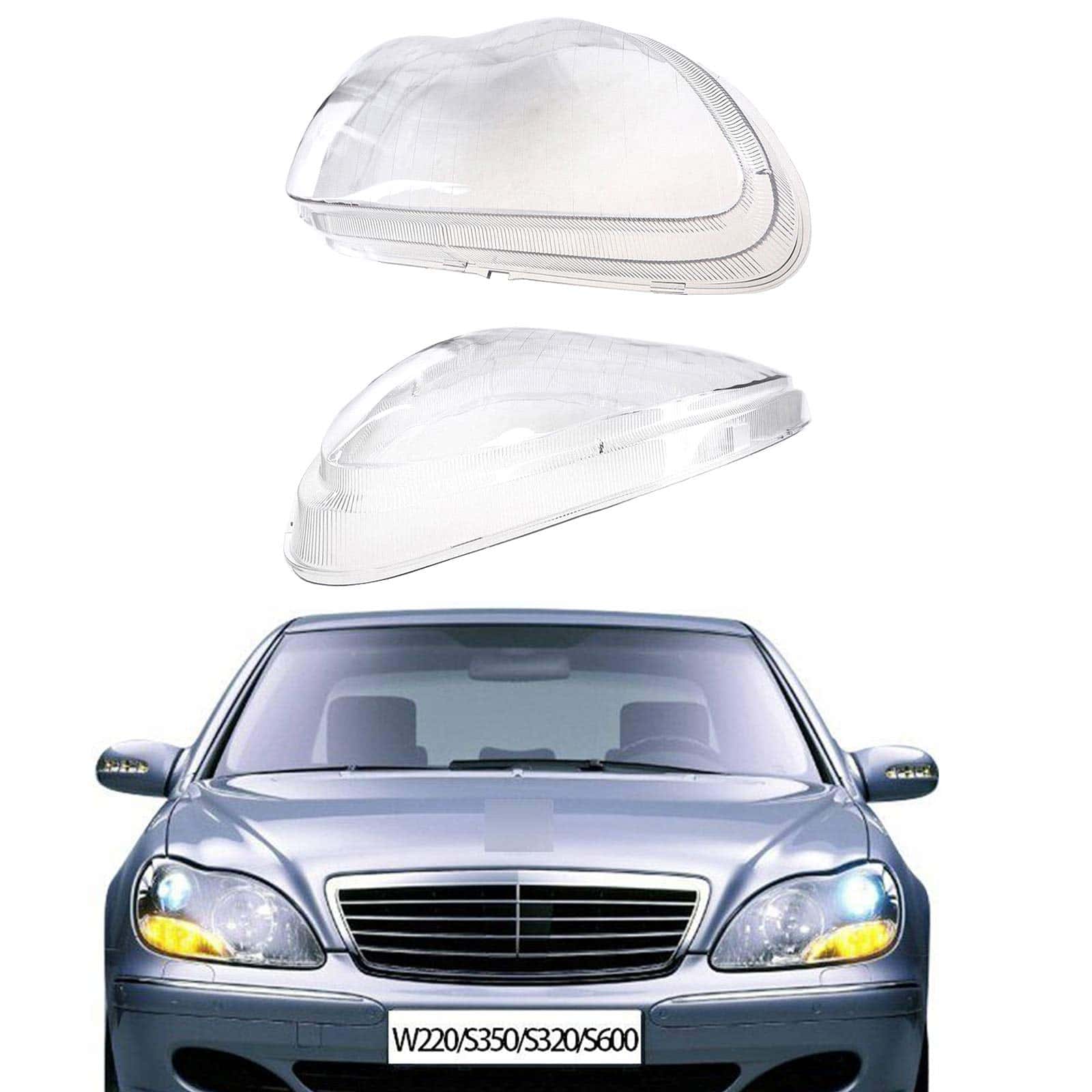 Cubierta de lente de faro delantero EVPAD US, Claro, W220, - Imagen 3