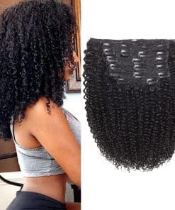 Extensiones de Cabello Rizado Kinky Curly Clip In de