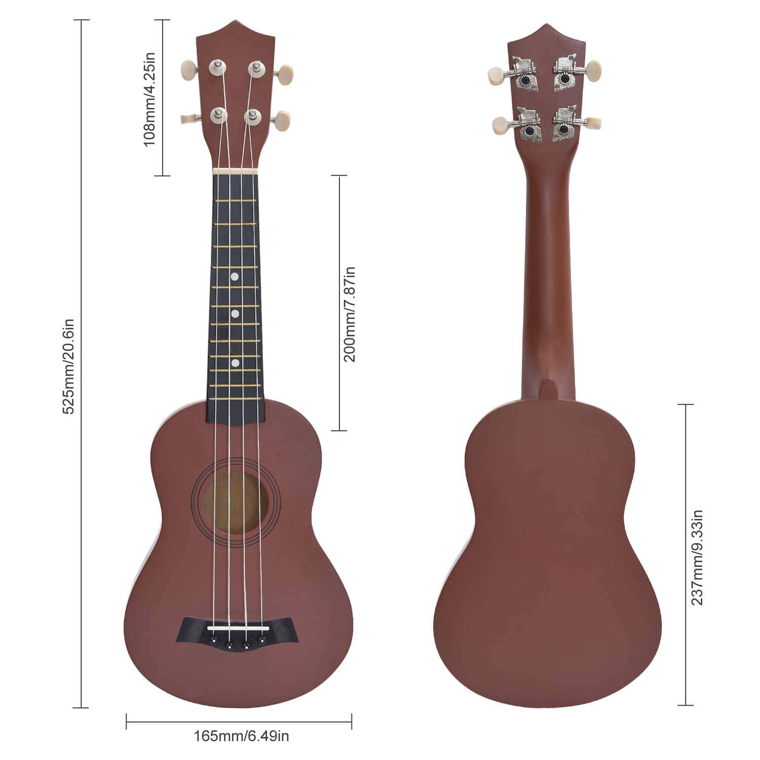 Kit de Inicio de Ukulele Soprano NOT HOME, 21 Pulgadas de - Imagen 4