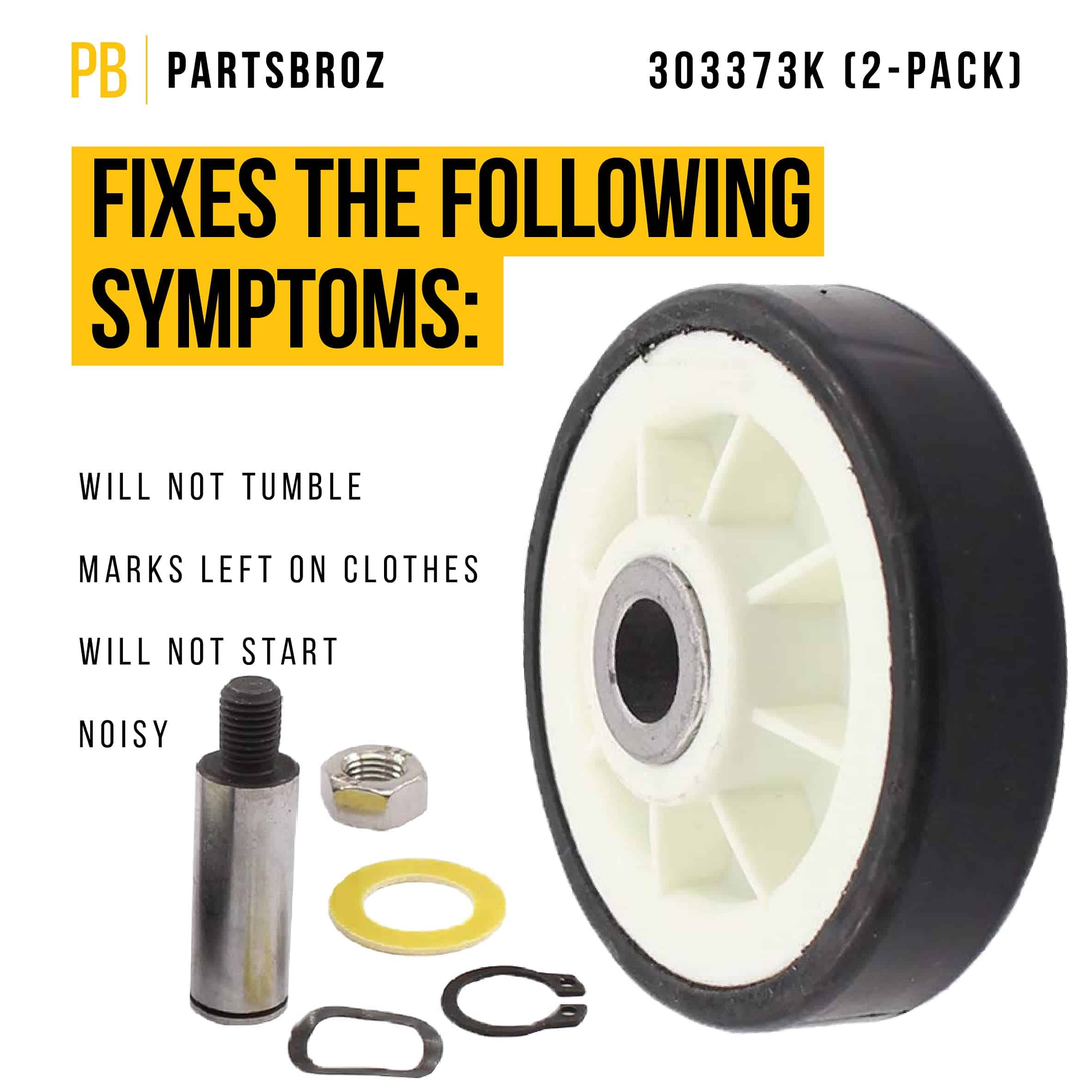 Kit de Rodillo de Tambor PartsBroz 12001541 303373K - Imagen 4