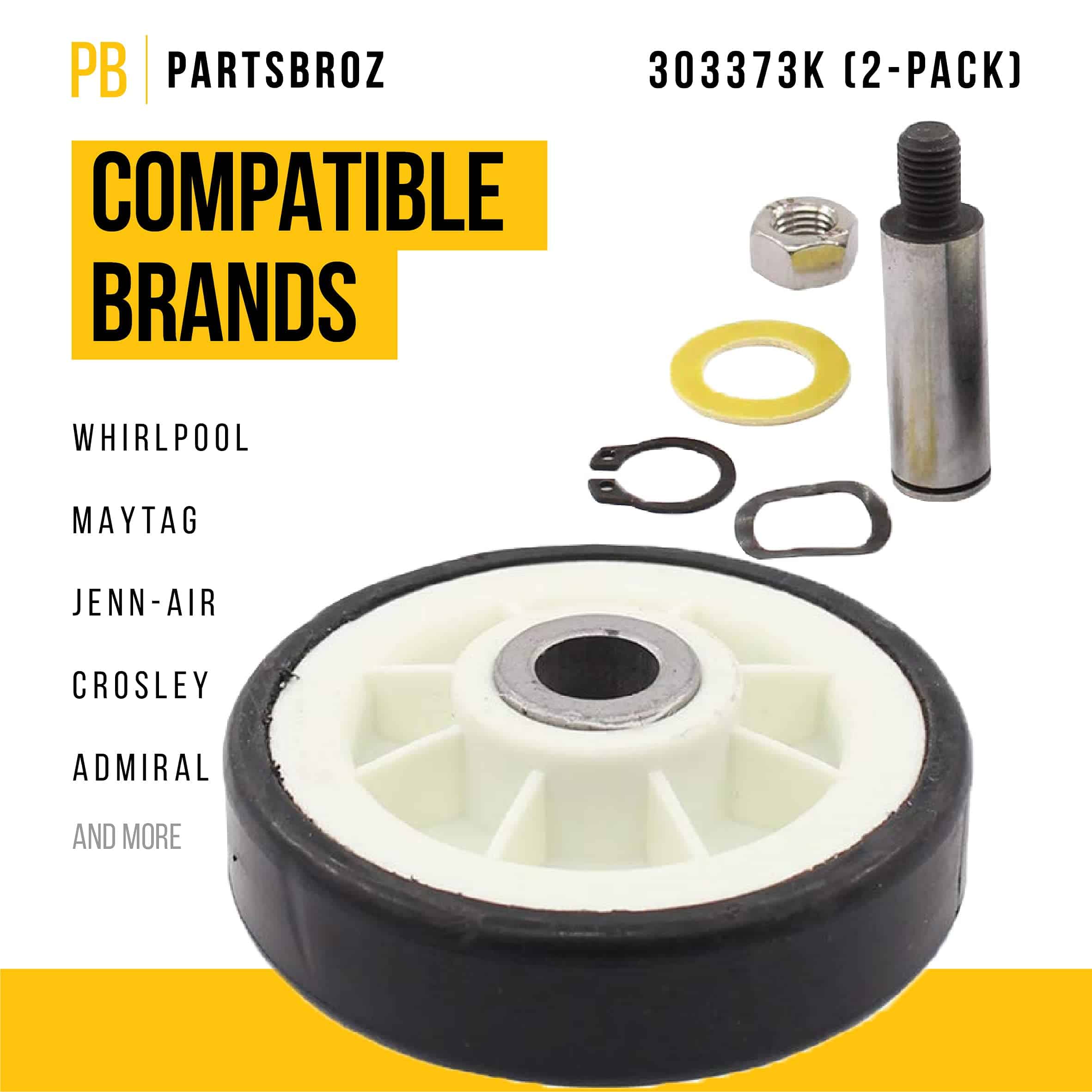 Kit de Rodillo de Tambor PartsBroz 12001541 303373K - Imagen 3