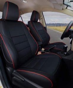 Cubiertas de asiento para automóvil EKR -Negro con ribete ro