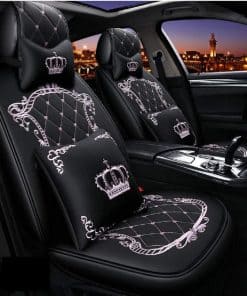 Skysep Crown Full Set Fundas de asientos de coche de cuero