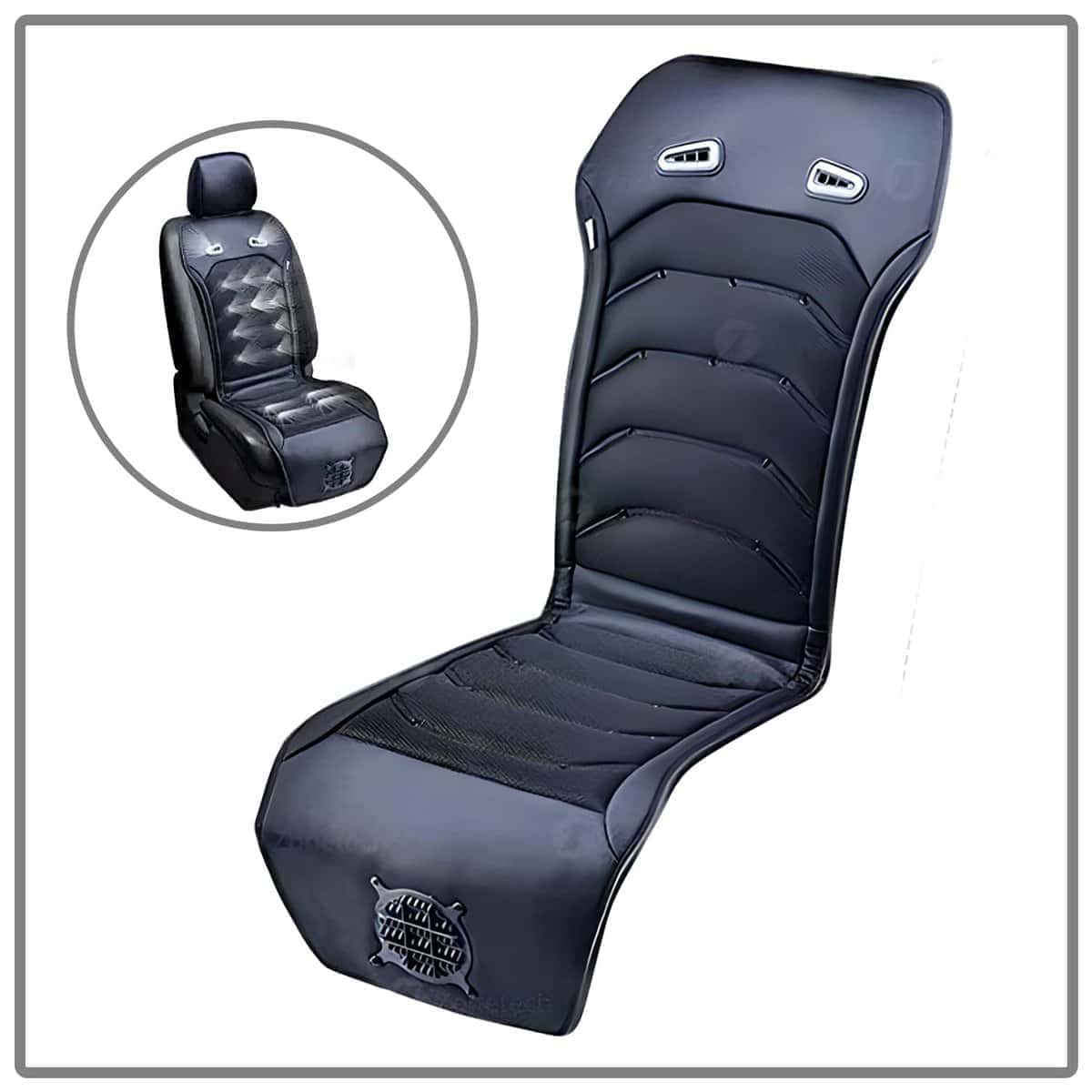 Cojín de Asiento con Enfriamiento ZONETECH - Negro 12V, - Imagen 3
