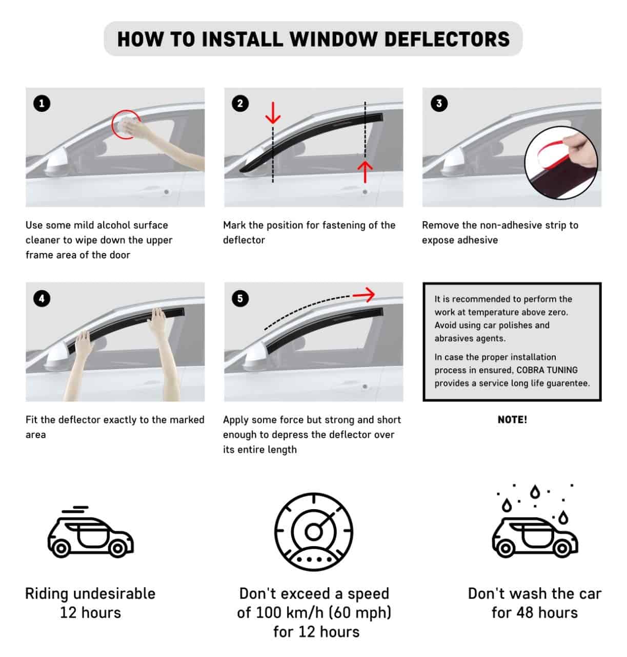 Guardias de Lluvia para Ventanas de Coche Compatibles con - Imagen 8
