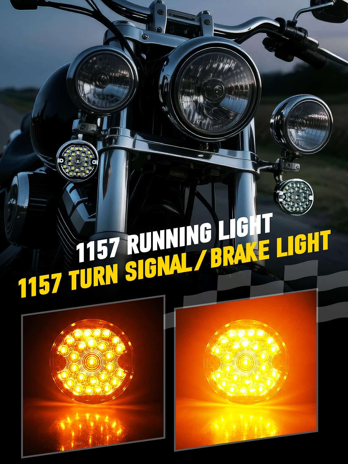 AUDEXEN 3-1/4 Pulgadas Faro Delantero de Colín LED Lente - Imagen 3